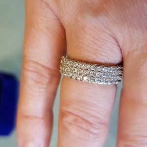 Pave crystal ring